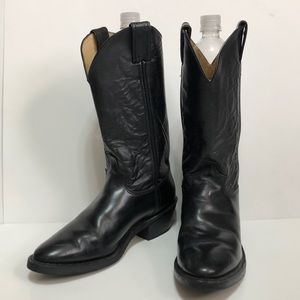 FREE SHIPPING!! Black Leather Cora Western Boots